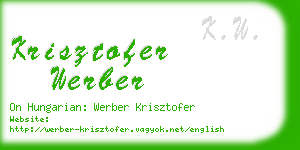 krisztofer werber business card